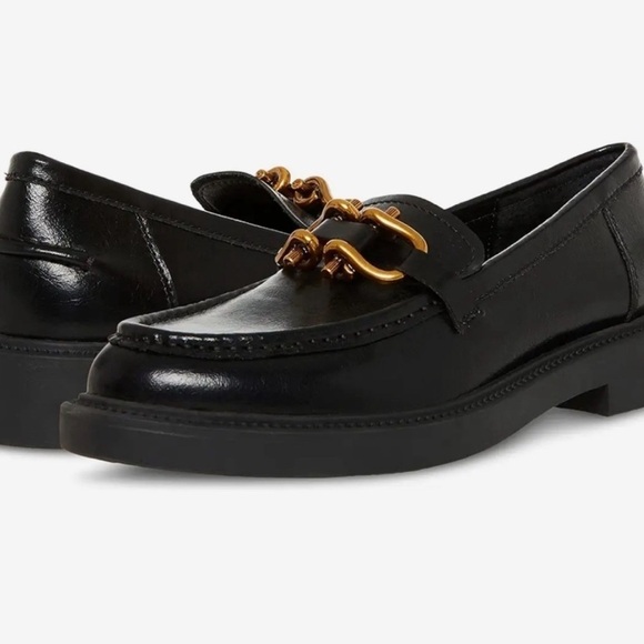 NEW! Steve Madden Black Leather Karmine Loafer - Size 6 - Picture 2 of 16